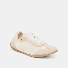 Dakoda Off White Satin Sneakers / Dolce Vita