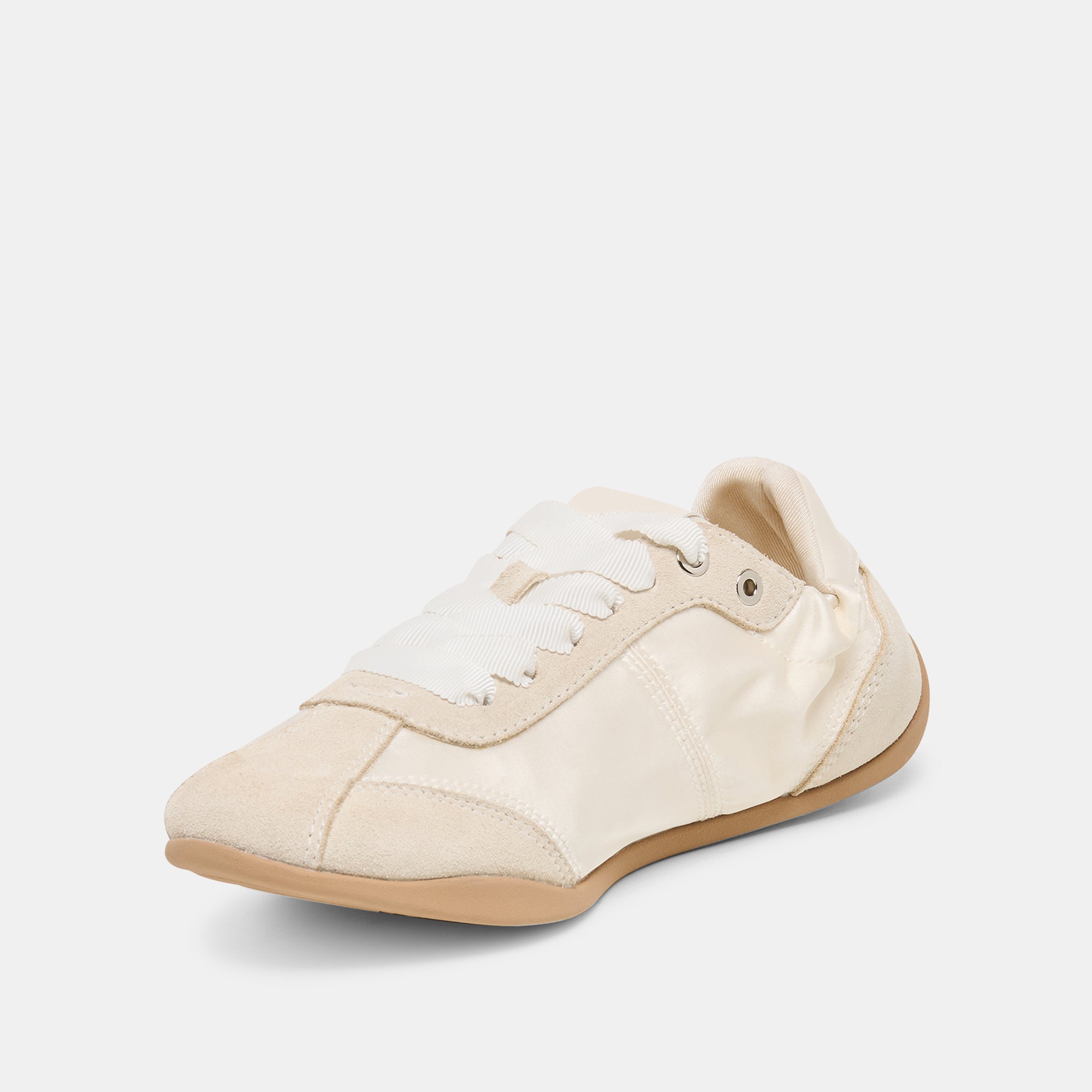Dakoda Off White Satin Sneakers / Dolce Vita