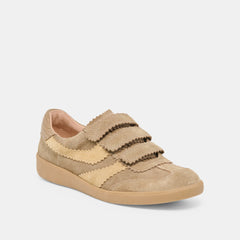 Merit Velcro Taupe Multi Leather Sneakers / Dolce Vita