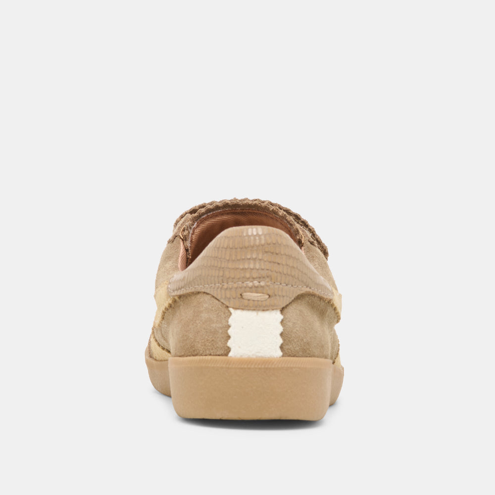 Merit Velcro Taupe Multi Leather Sneakers / Dolce Vita