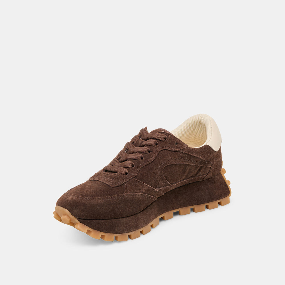 Tricia Dk Brown Suede Sneakers / Dolce Vita