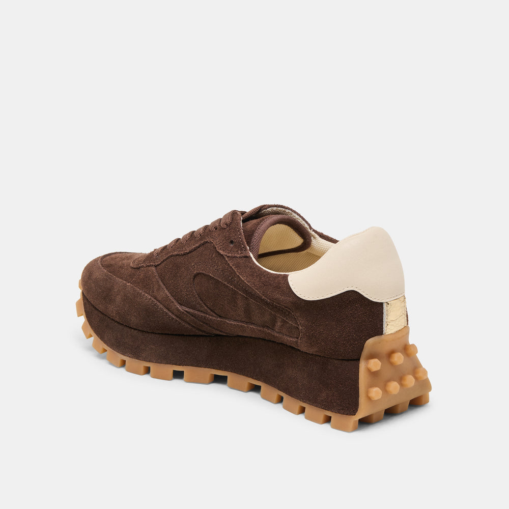 Tricia Dk Brown Suede Sneakers / Dolce Vita