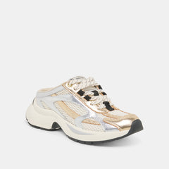 SWAYZY Metallic Multi Leather Platform Slip-on Sneakers / Dolce Vita