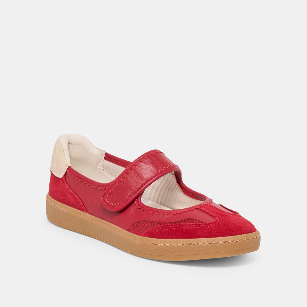 Nanet Crimson Leather Sneakers / Dolce Vita