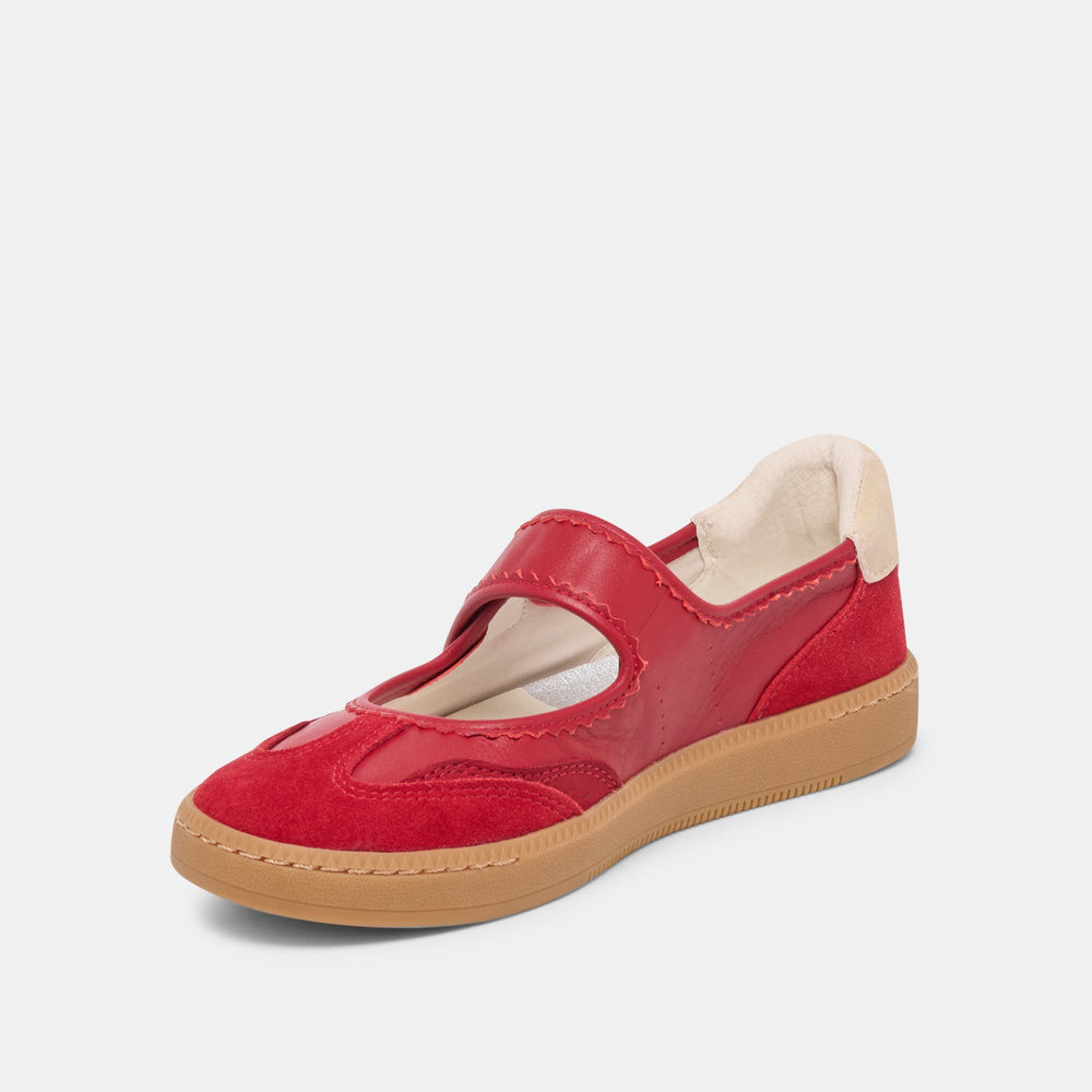 Nanet Crimson Leather Sneakers / Dolce Vita
