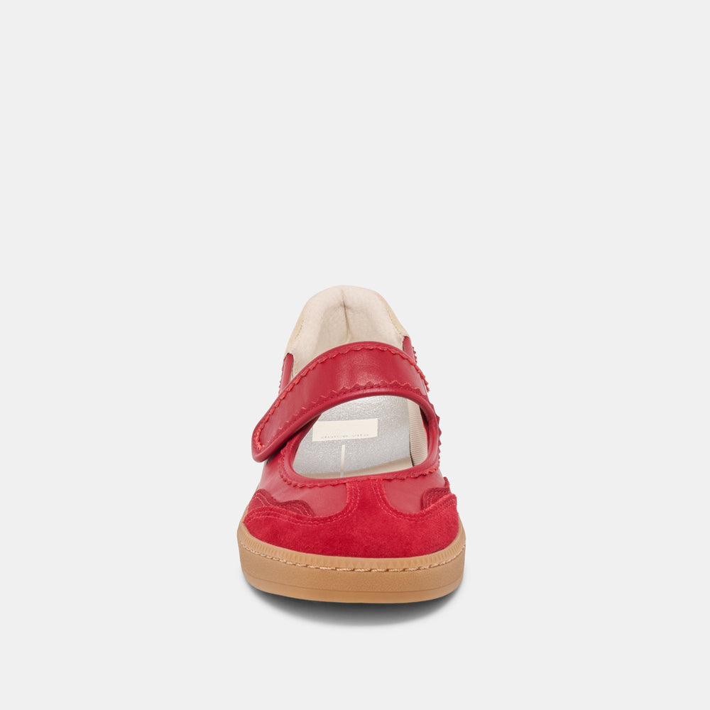 Nanet Crimson Leather Sneakers / Dolce Vita