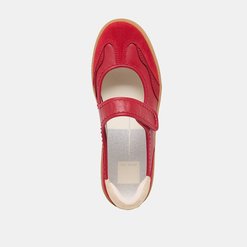 Nanet Crimson Leather Sneakers / Dolce Vita
