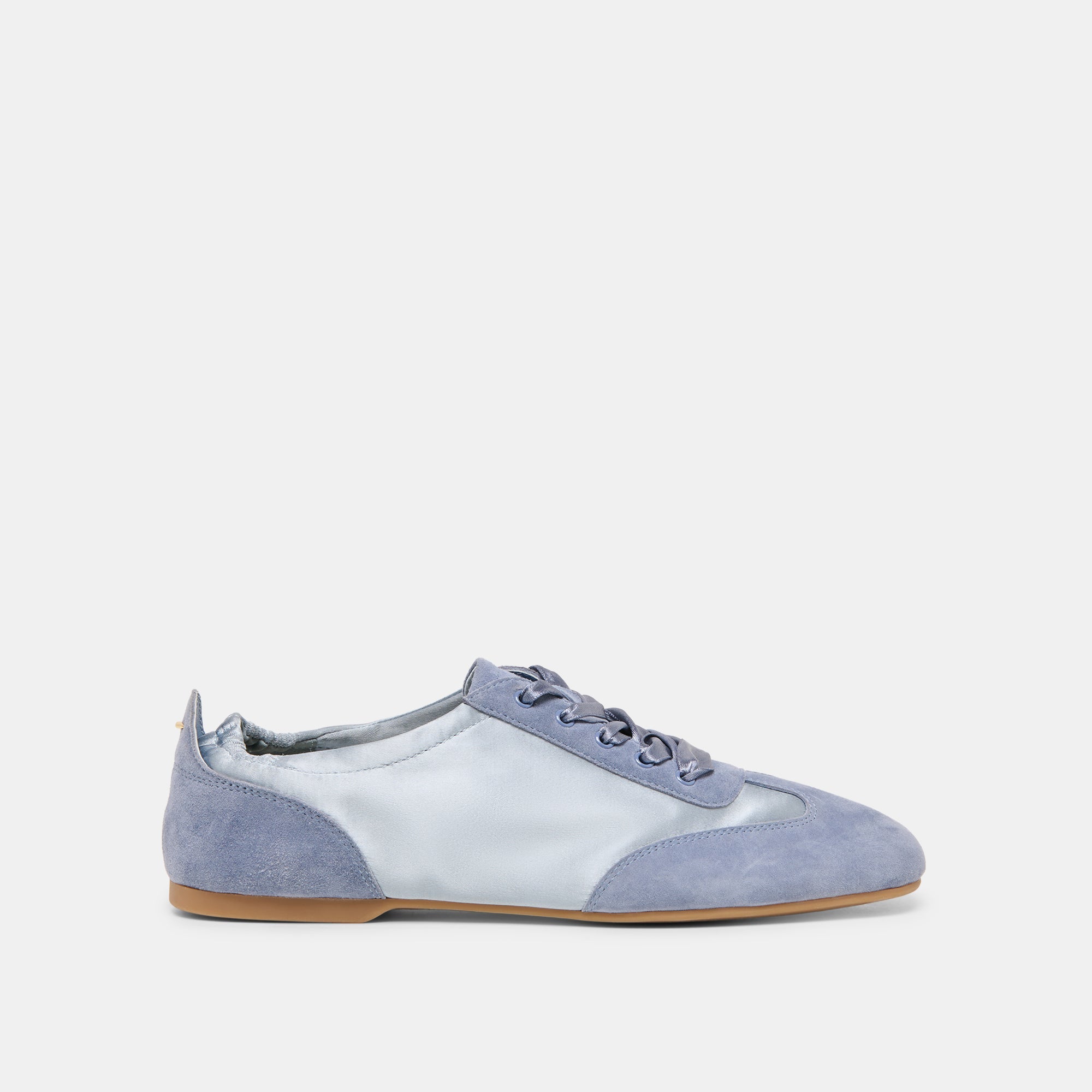Itzy Periwinkle Satin Sneakers / Dolce Vita