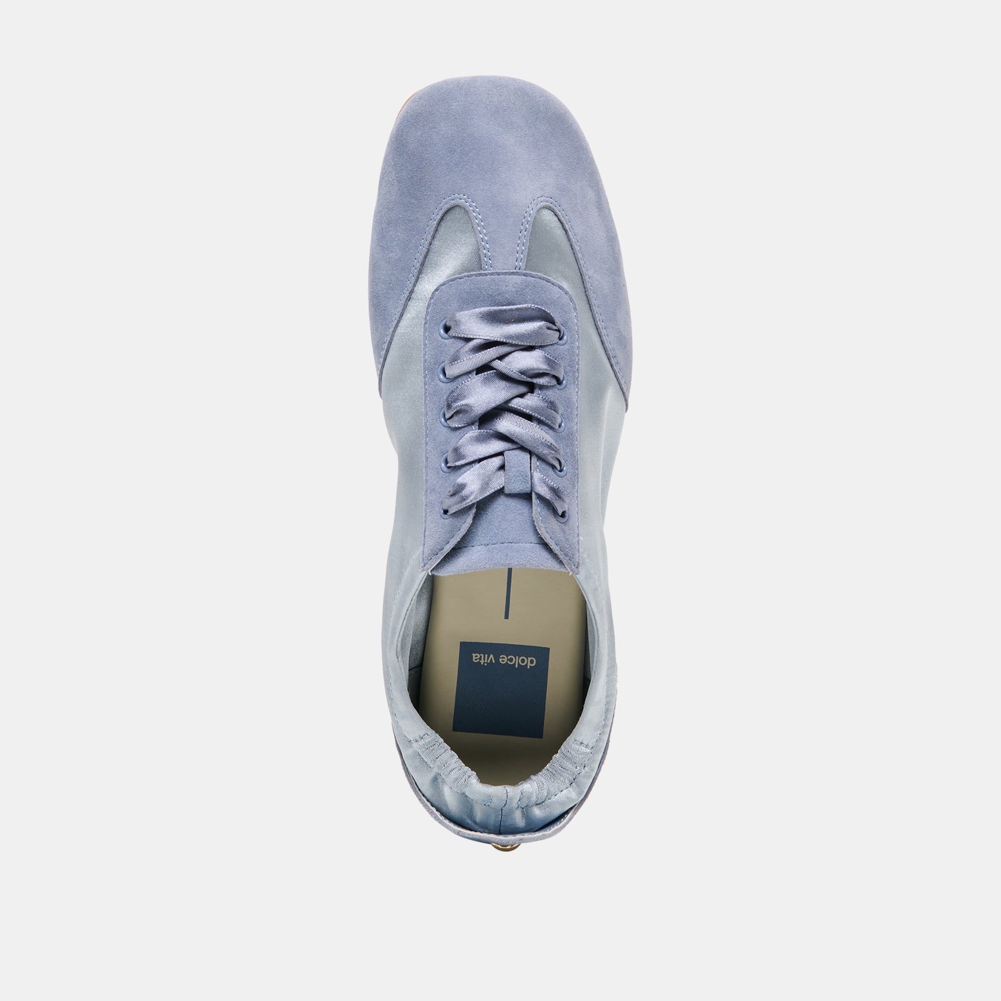 Itzy Periwinkle Satin Sneakers / Dolce Vita