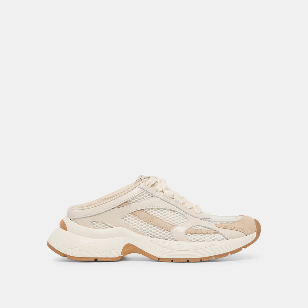 SWAYZY Ivory Multi Suede Platform Slip-on Sneakers / Dolce Vita