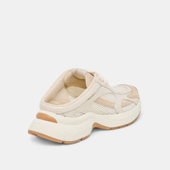 SWAYZY Ivory Multi Suede Platform Slip-on Sneakers / Dolce Vita