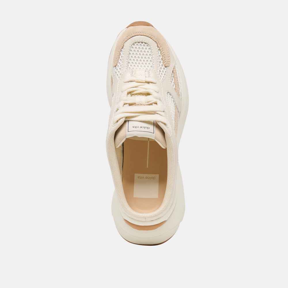 SWAYZY Ivory Multi Suede Platform Slip-on Sneakers / Dolce Vita