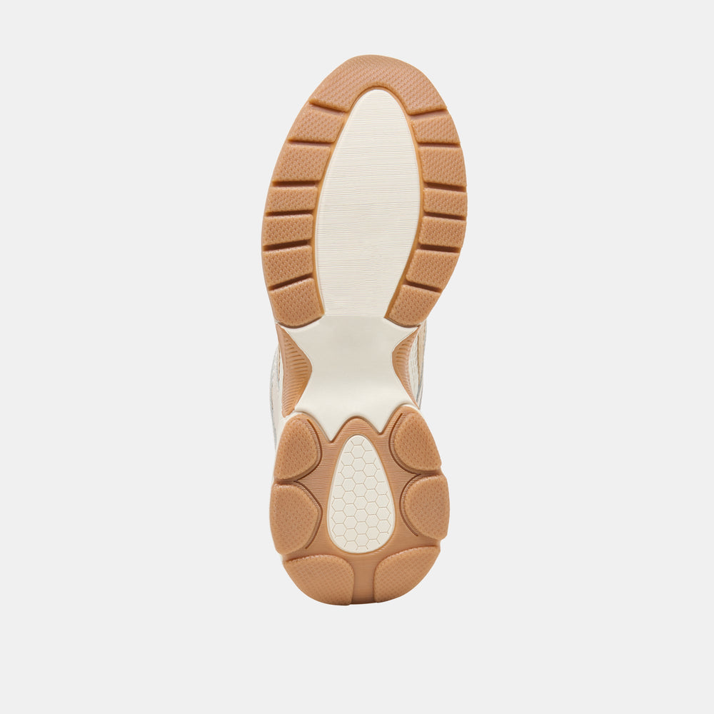 SWAYZY Ivory Multi Suede Platform Slip-on Sneakers / Dolce Vita