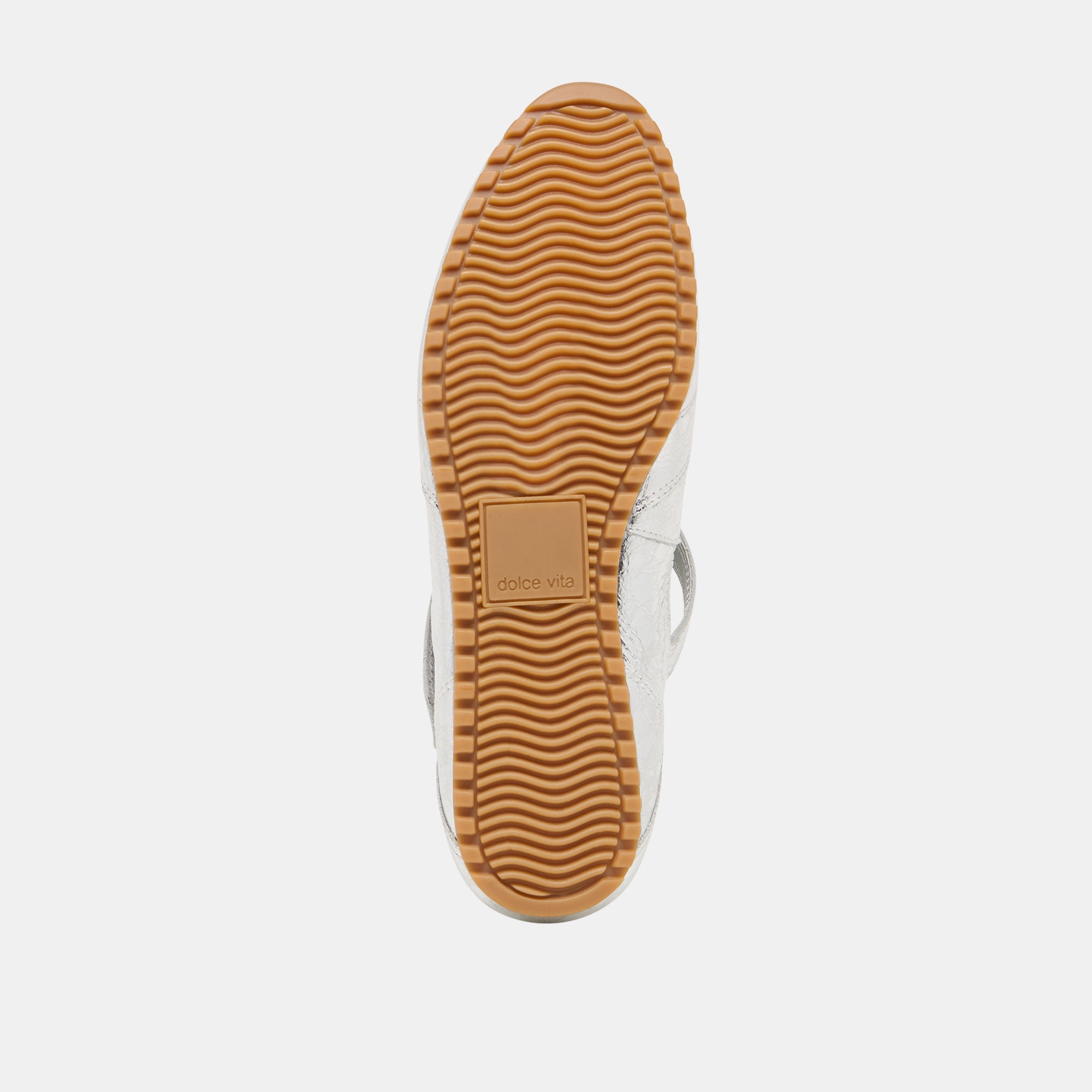 YONO Silver Distressed Leather Ballet Sneaker Flats / Dolce Vita