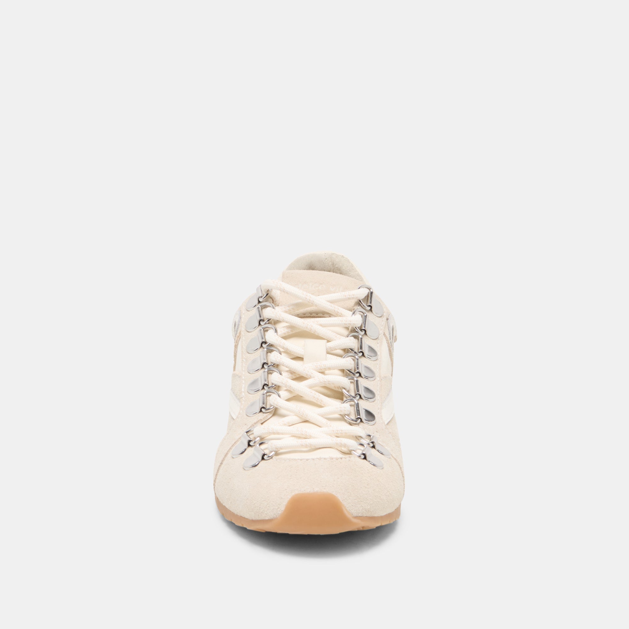 DEACON Ivory Suede Lace-Up Sneakers / Dolce Vita