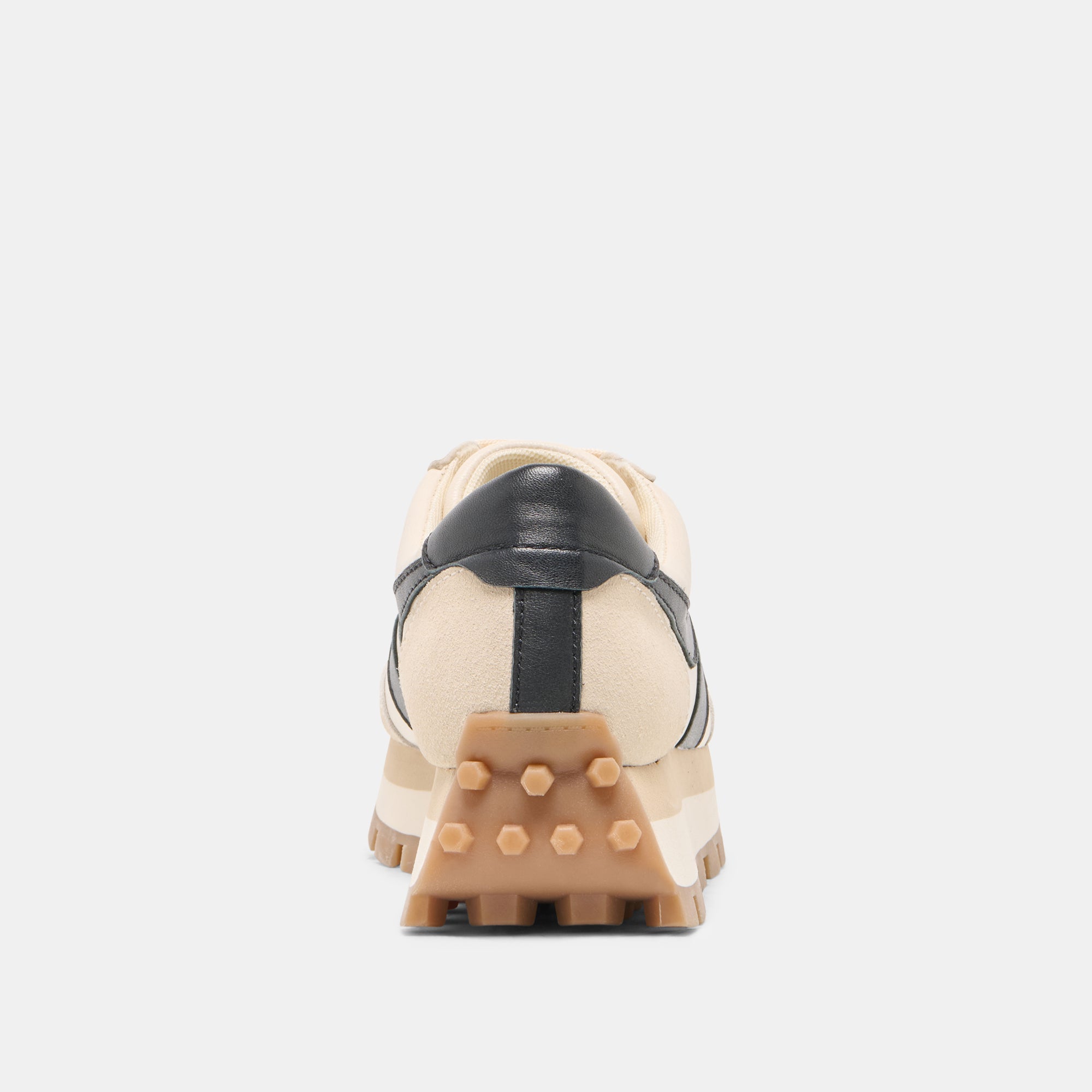 TRESA White Black Leather Platform Sneakers / Dolce Vita