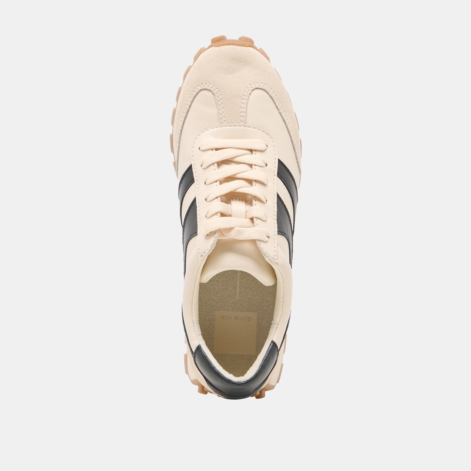 TRESA White Black Leather Platform Sneakers / Dolce Vita