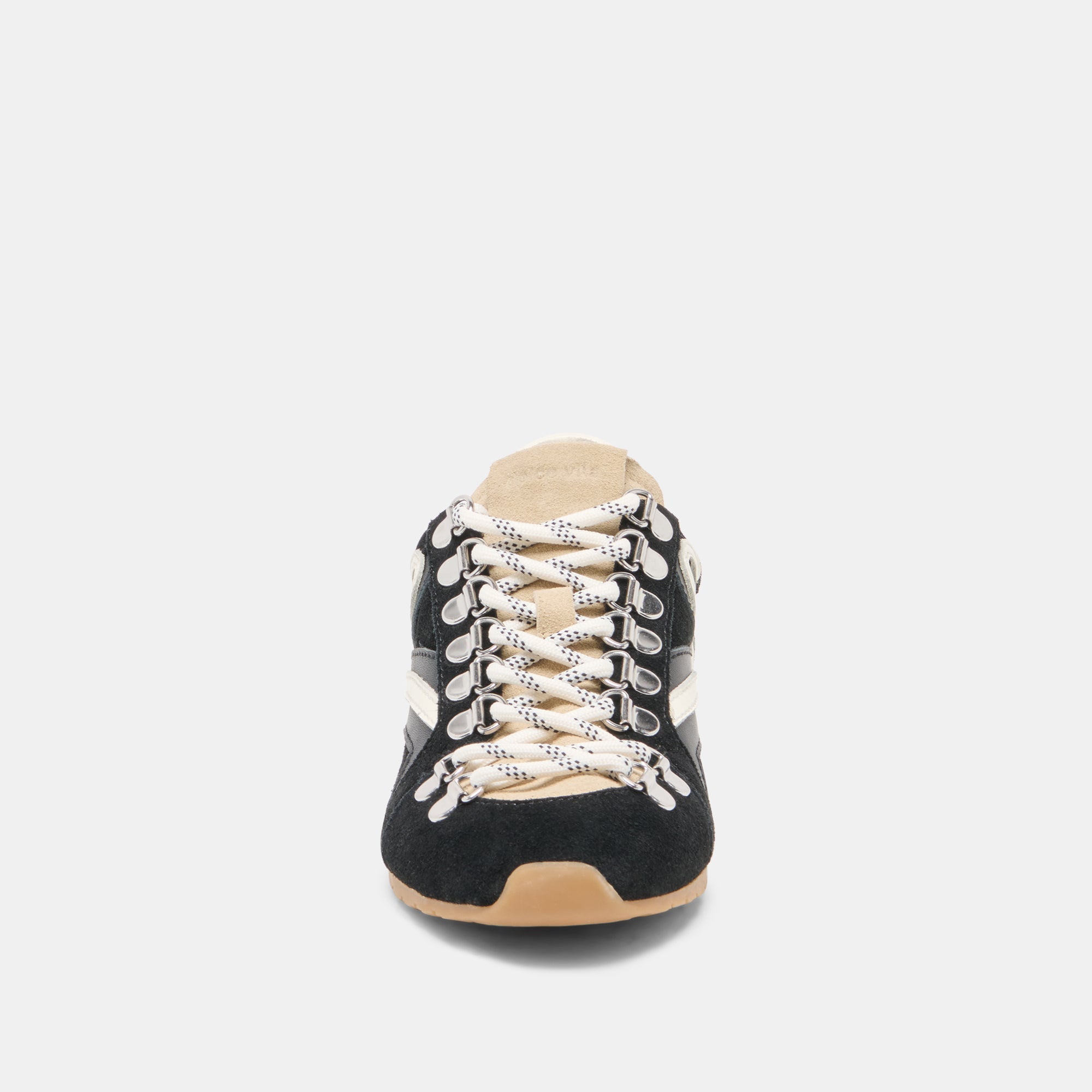 DEACON Black White Suede Lace-Up Sneakers / Dolce Vita