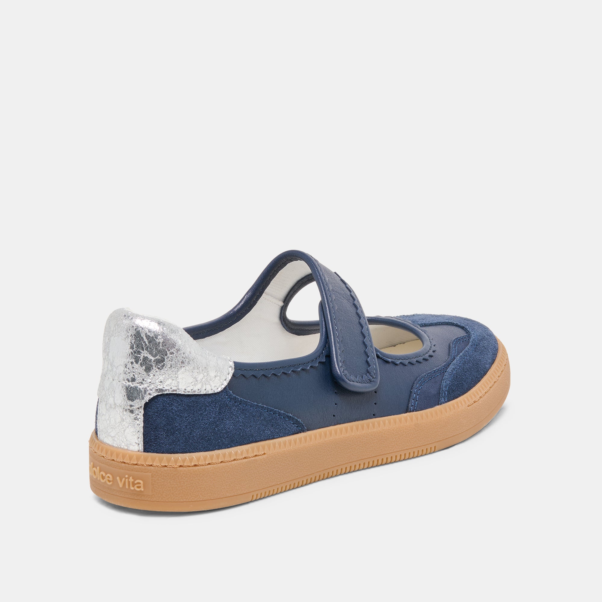 NANET Dk Navy Suede Mary-Jane Ballet Sneakers / Dolce Vita