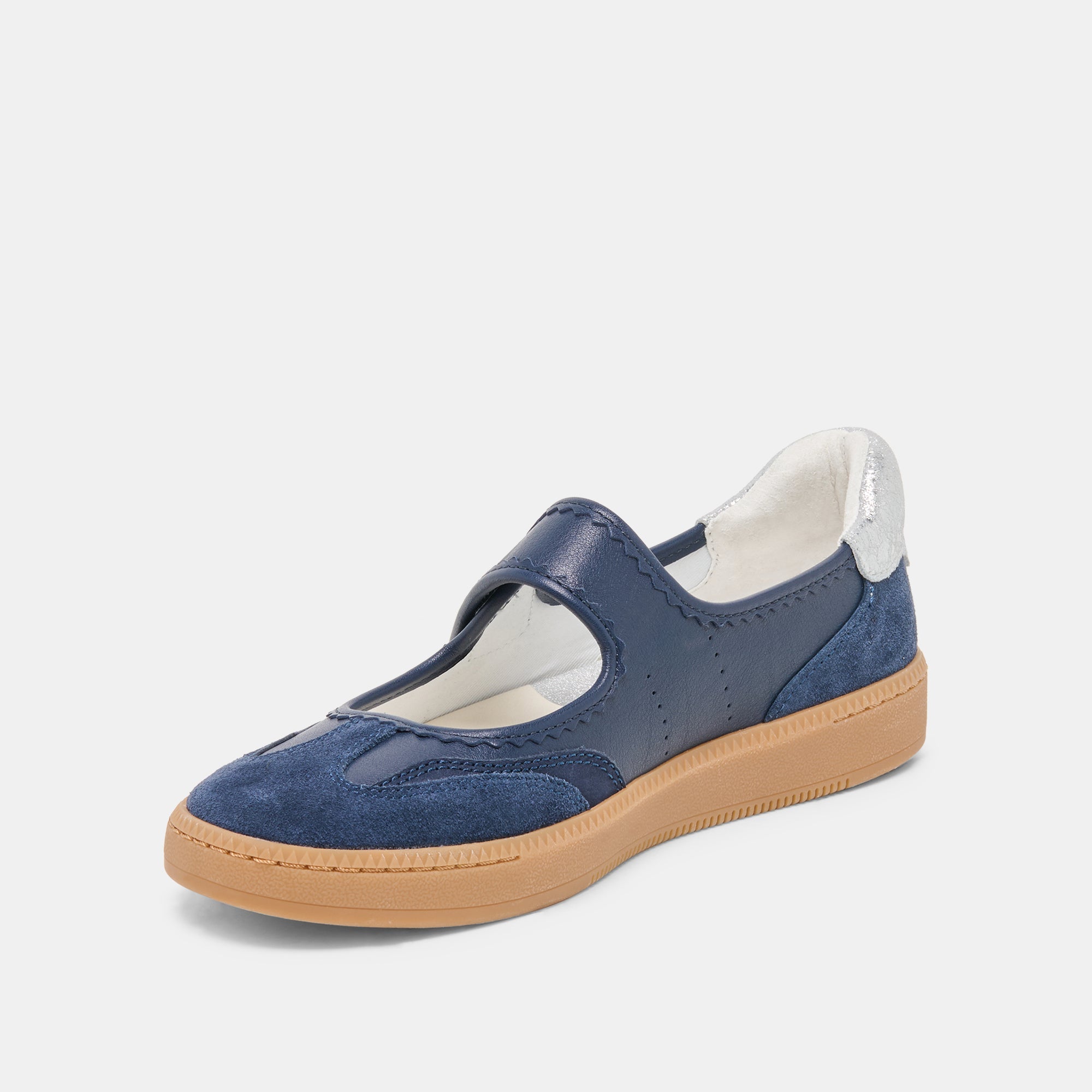 NANET Dk Navy Suede Mary-Jane Ballet Sneakers / Dolce Vita