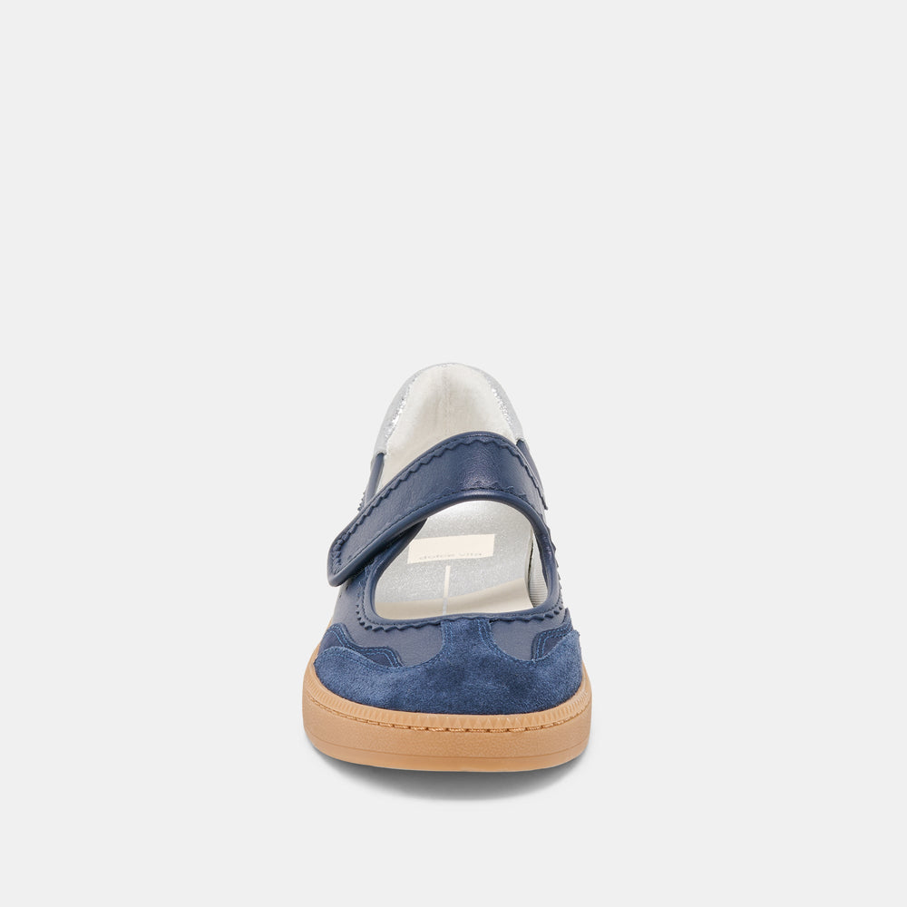 NANET Dk Navy Suede Mary-Jane Ballet Sneakers / Dolce Vita