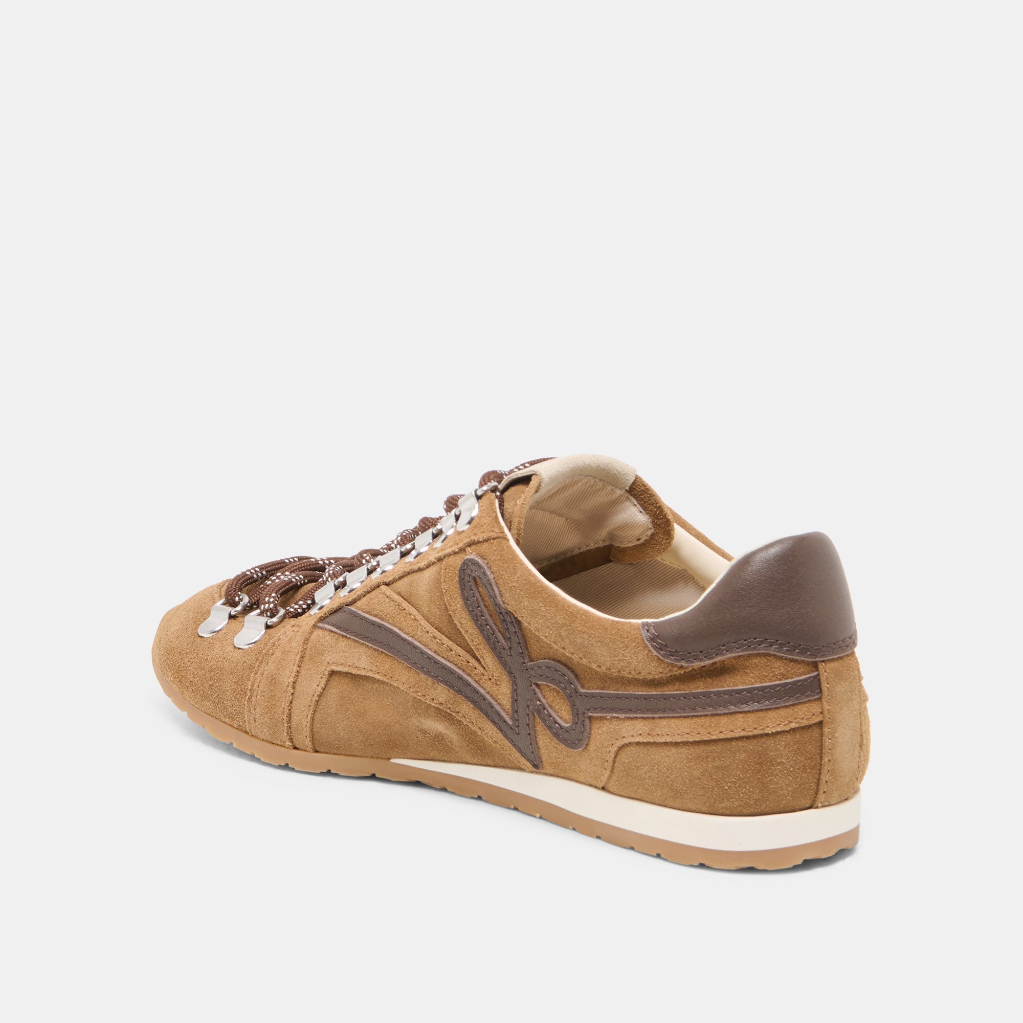 DEACON Lt Brown Suede Lace-Up Sneakers / Dolce Vita
