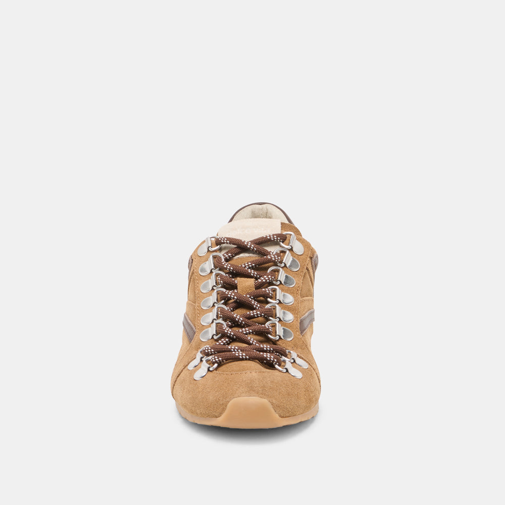 DEACON Lt Brown Suede Lace-Up Sneakers / Dolce Vita