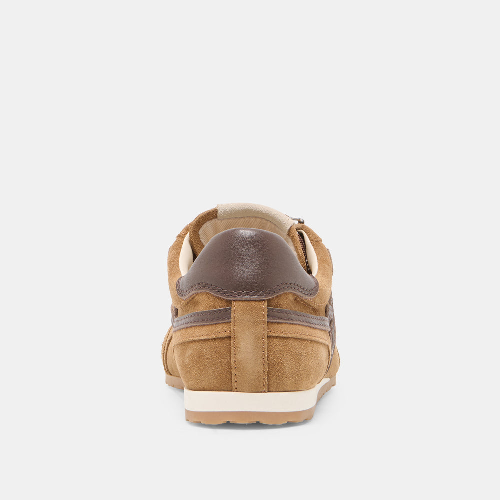 DEACON Lt Brown Suede Lace-Up Sneakers / Dolce Vita