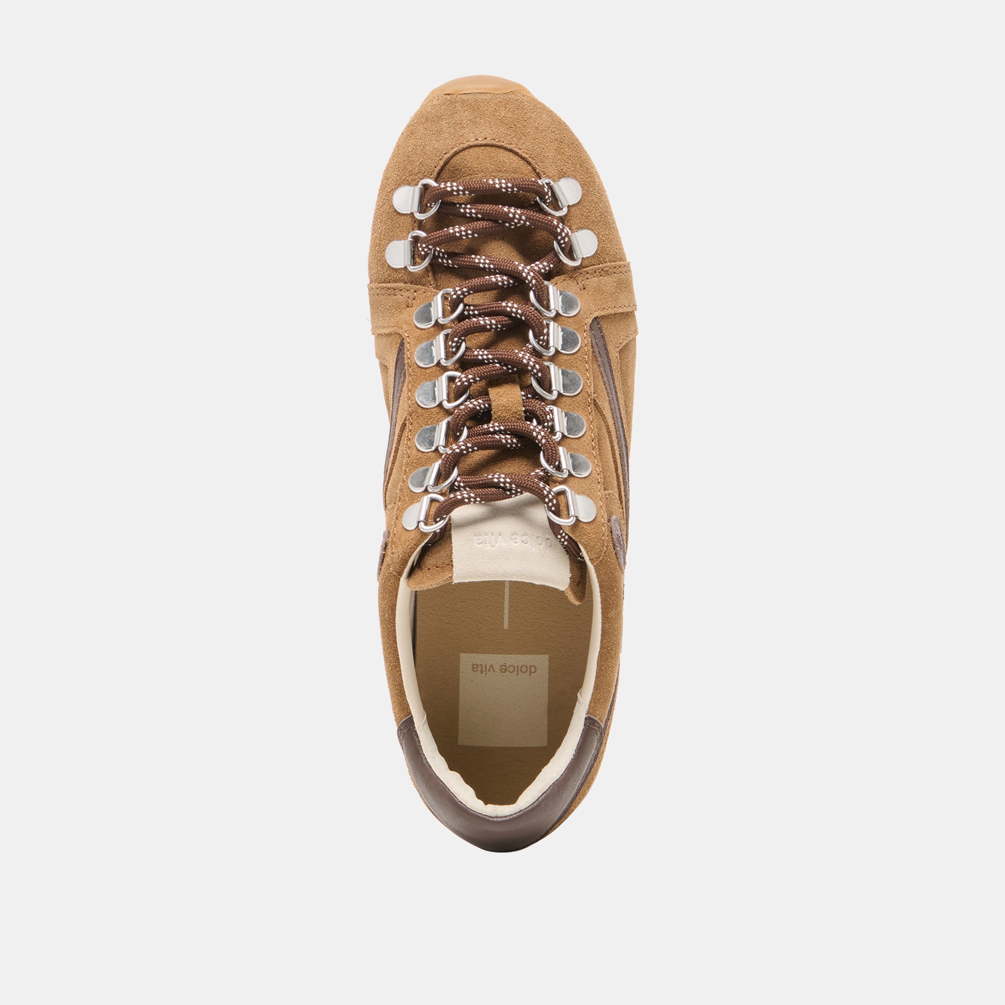 DEACON Lt Brown Suede Lace-Up Sneakers / Dolce Vita