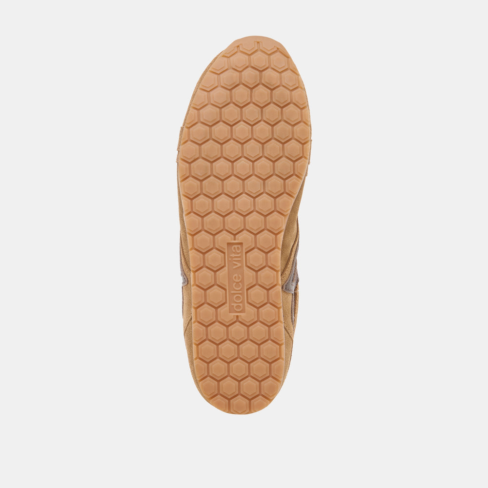 DEACON Lt Brown Suede Lace-Up Sneakers / Dolce Vita