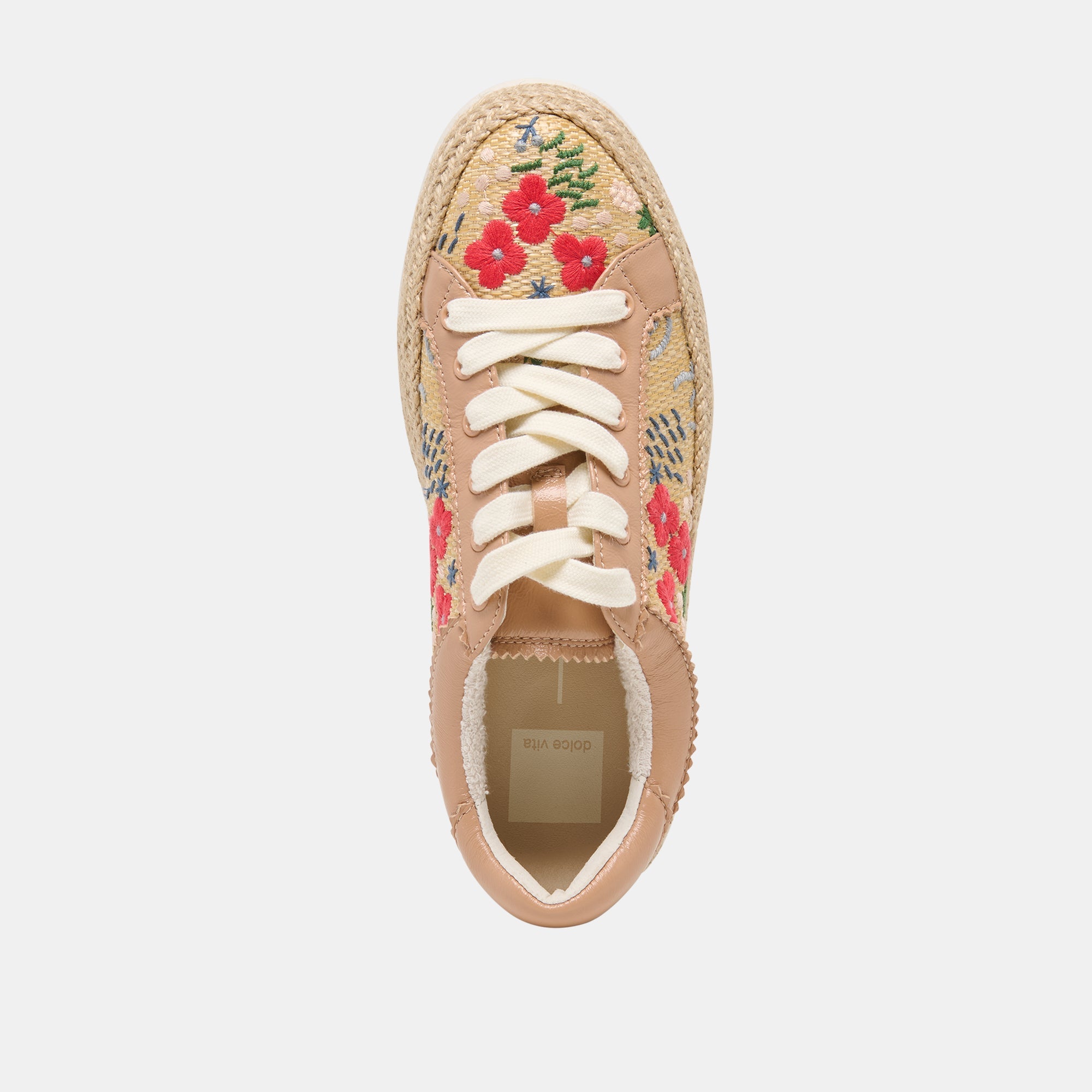 Azalia Sand Floral Raffia Heels / Dolce Vita