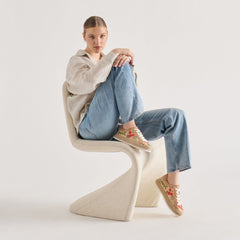 Azalia Sand Floral Raffia Heels / Dolce Vita