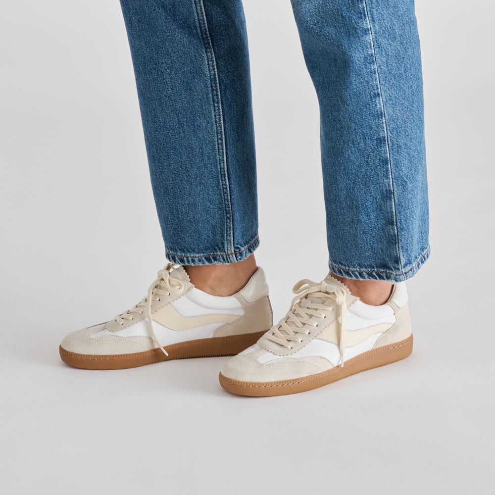 Notice White Dune Nylon Sneakers / Dolce Vita