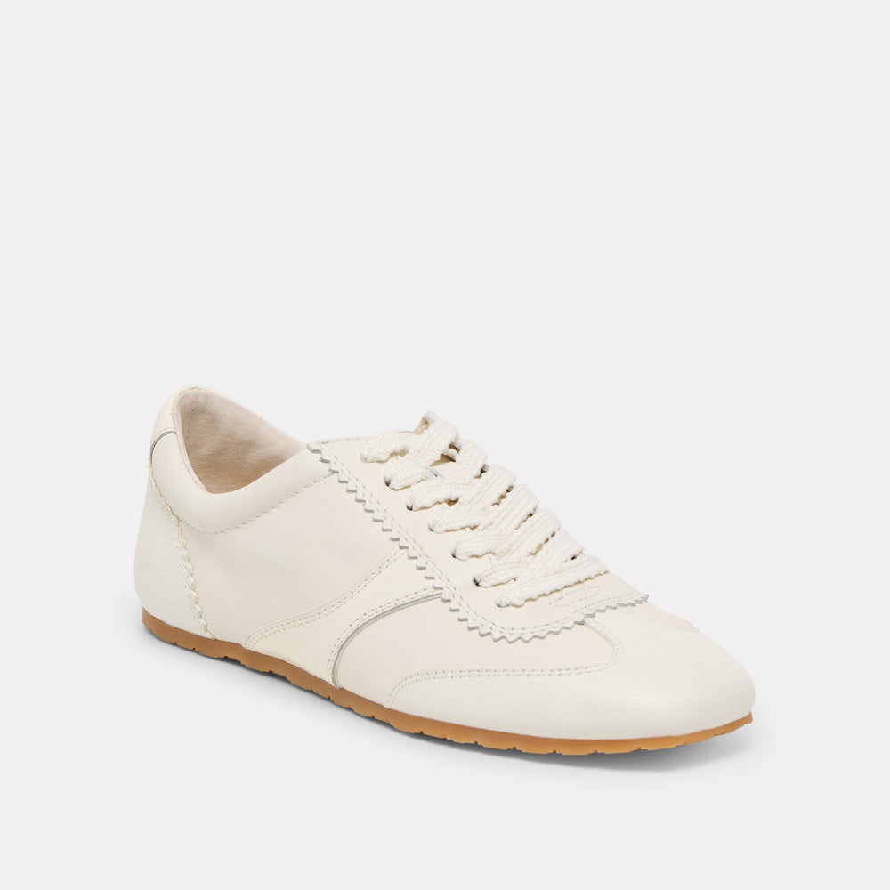 Dorie White Leather Sneakers / Dolce Vita