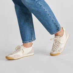 Sariya White Nylon Sneakers / Dolce Vita