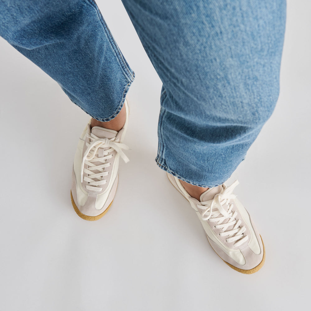 Sariya White Nylon Sneakers / Dolce Vita