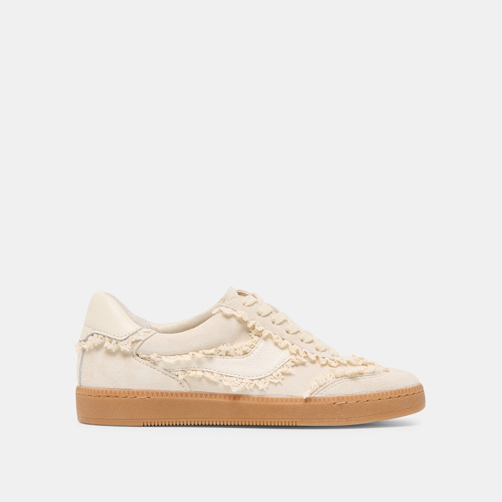 Notice Lace Ivory Suede Sneakers / Dolce Vita