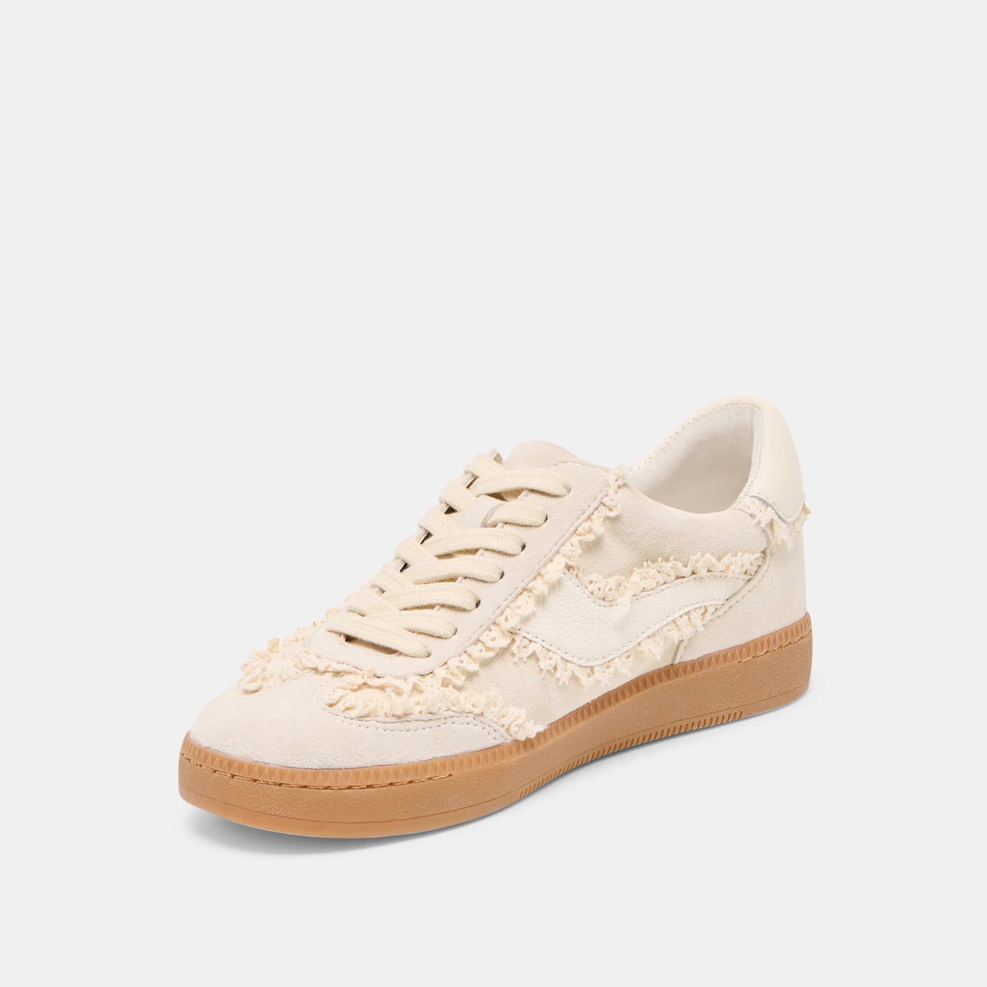 Notice Lace Ivory Suede Sneakers / Dolce Vita