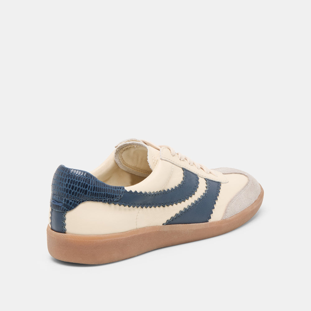 Merit White Navy Leather Sneakers / Dolce Vita