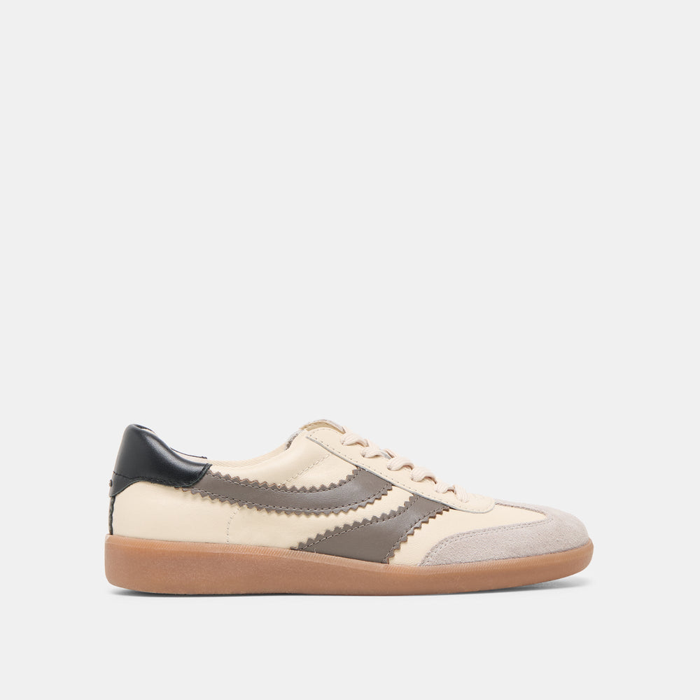 Merit White Grey Leather Sneakers / Dolce Vita