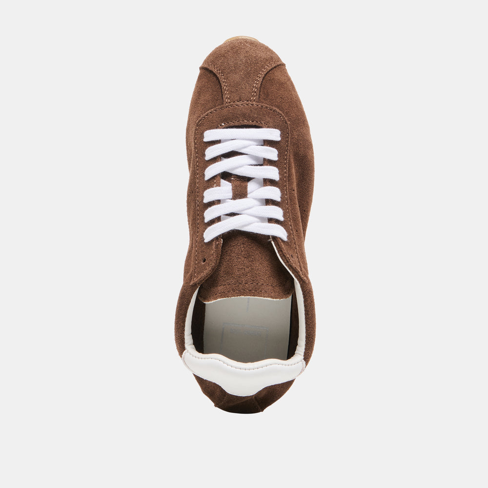 Serina Dk Brown Suede Sneakers / Dolce Vita