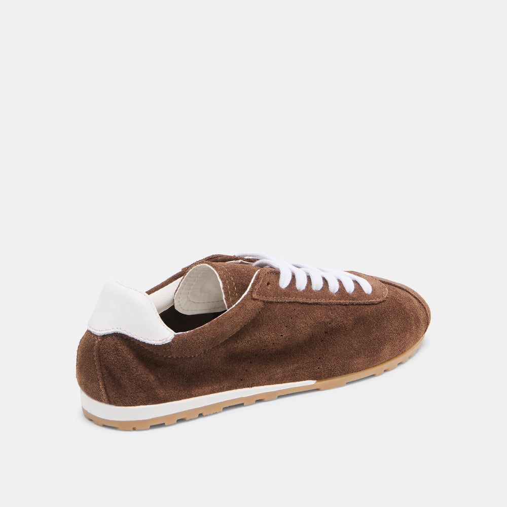 Serina Dk Brown Suede Sneakers / Dolce Vita