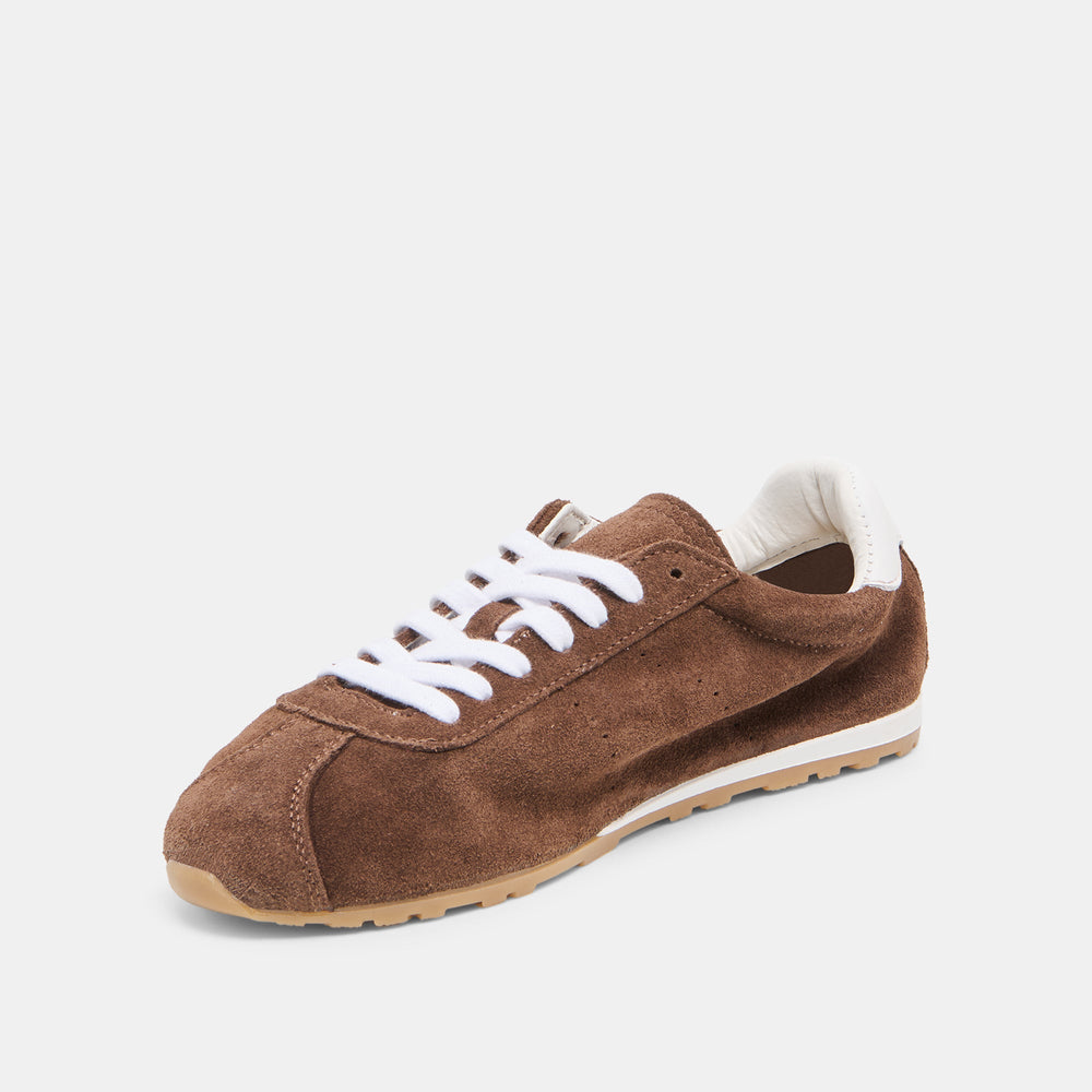 Serina Dk Brown Suede Sneakers / Dolce Vita