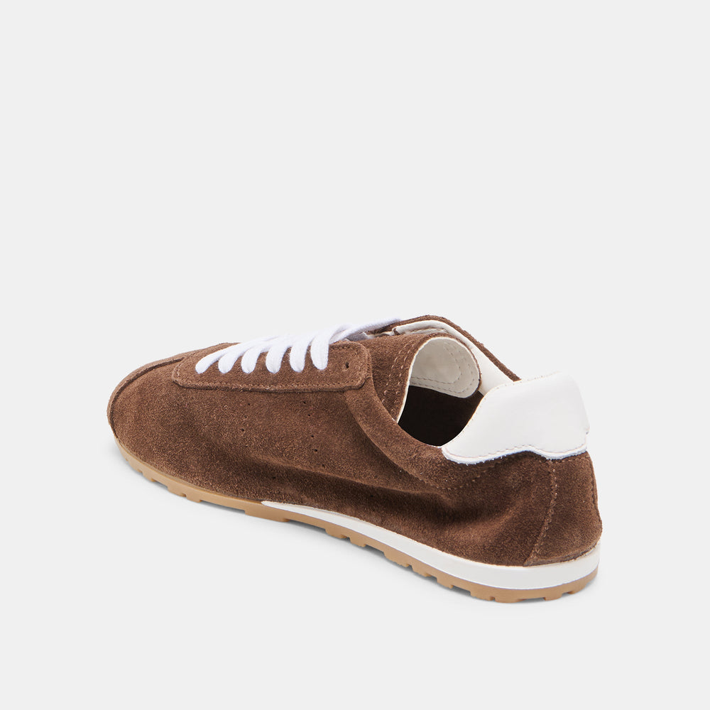 Serina Dk Brown Suede Sneakers / Dolce Vita