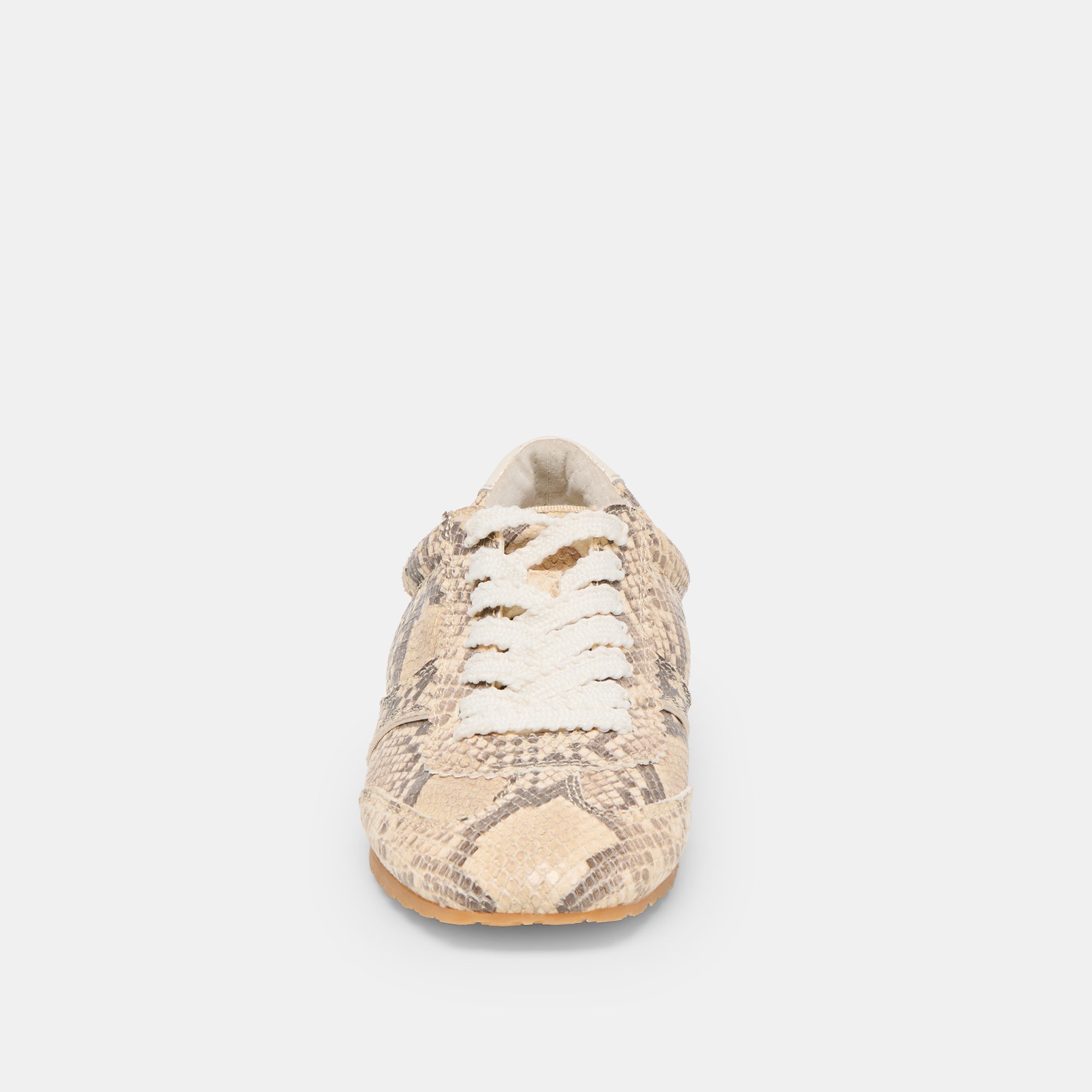 Dorie Natural Snake Embossed Leather Sneakers / Dolce Vita