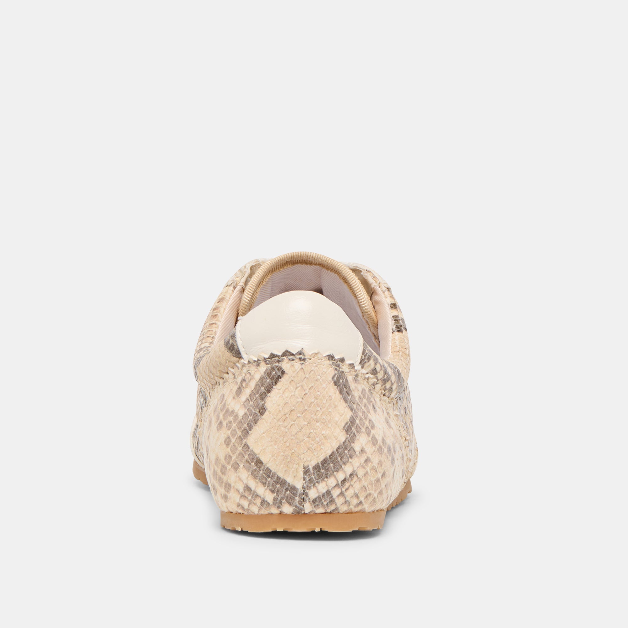 Dorie Natural Snake Embossed Leather Sneakers / Dolce Vita