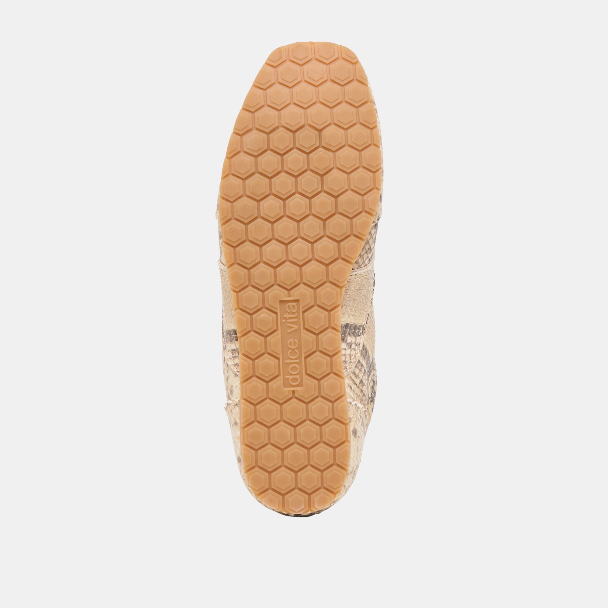 Dorie Natural Snake Embossed Leather Sneakers / Dolce Vita