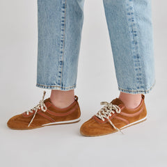 Viper Cognac Suede Sneakers / Dolce Vita