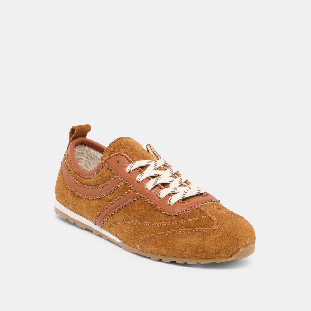 Viper Cognac Suede Sneakers / Dolce Vita