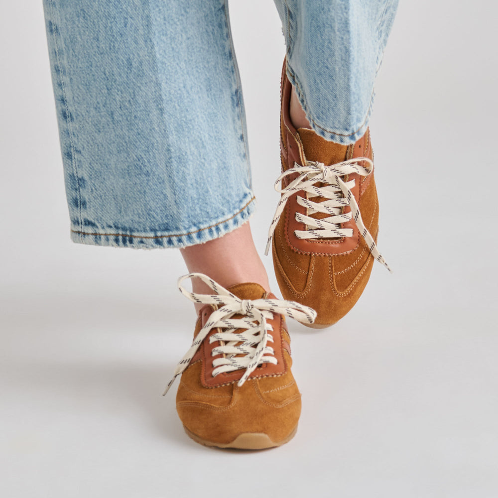 Viper Cognac Suede Sneakers / Dolce Vita